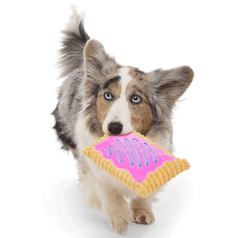 BARK Toaster Pup Pastry Squeaky Crinkle Plush Toy photo 6