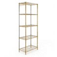 thumbnail image 3 of Tcbosik 5-Shelf Adjustable Heavy Duty Steel Wire Rack, Storage Shelving Organizer for Kitchen, Garage, Gold, 3 of 10