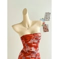 thumbnail image 4 of New spring/summer ladies sexy strapless, backless hemline irregular mini dress, 4 of 7