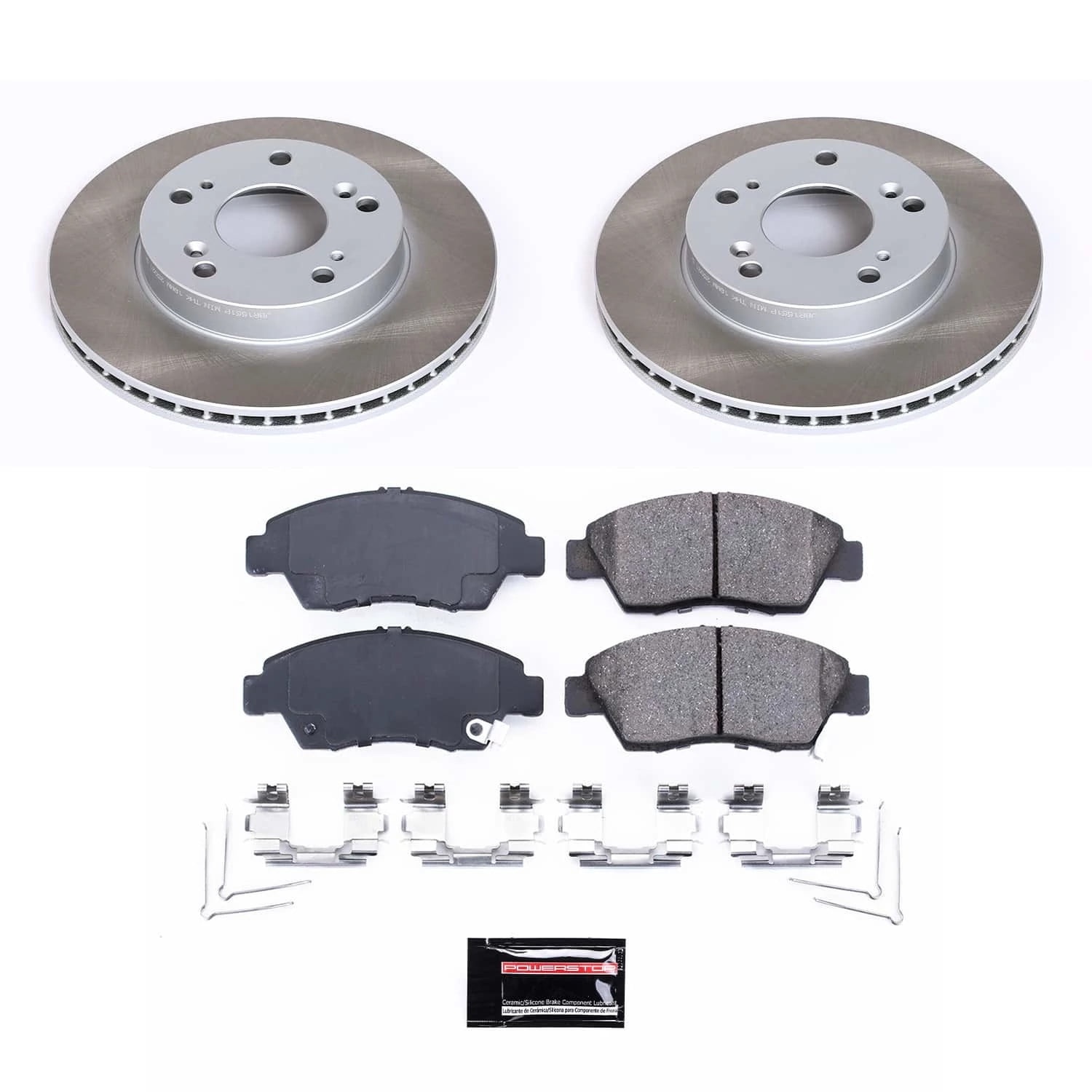 PowerStop Front Semi-Coated Rotor and Low-Dust Ceramic Brake Pad Kit SC6317