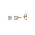 thumbnail image 5 of 14k Yellow Gold 1/2Ct TDW Round-Cut Diamond Solitaire Stud Earrings, 5 of 6