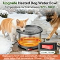 thumbnail image 5 of 6.5L Heated Water Bowl, Stainless Steel Outdoor Heated Dog Bowl with Anti-Chew Cord, Large Capacity Heated Pet Slow Drinking Dish Provide Warm Water in Winter for Dogs, 5 of 8