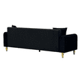 thumbnail image 4 of Modern 3-Seaters Velvet Sofa, Upholstered Couch With Pillows and Gold Metal Legs For Living Room Office Apartment, 4 of 16