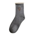 thumbnail image 3 of IDALL Crew Socks Hiking Socks Womens To Keep Warm Sock Colorful Lightweight Cotton Athletic Socks Cotton Socks Running Socks Gray 1 One Size, 3 of 3