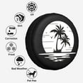 thumbnail image 2 of KAKALAD Vintage tropical summer palm trees sunset Spare Tire Cover Weatherproof Universal Vehicle Accessories 16 Inch, 2 of 7