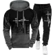 thumbnail image 5 of Chándal informal con estampado de fe original para hombre, sudadera y pantalones de chándal, conjunto de 2 piezas, ropa deportiva, tendencia de moda, Otoño e Invierno, 5 of 5