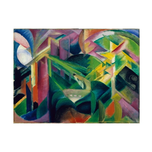 Franz Marc 'Deer In A Monestary Garden' Canvas Art