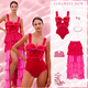 thumbnail image 5 of Traje de baño de mujer Vintage 3D Pajarita Conjunto de una pieza Traje de baño de vacaciones Bikini Monokini Ropa de playa Traje de baño, 5 of 5
