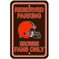 thumbnail image 1 of Cleveland Browns Signe - Plastique - Parking Réservé - 12 Po x 18 Po, 1 of 1