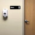 thumbnail image 4 of Excello Global Products Easy to Mount 9 by 3 in Informative Plastic Men Restroom Sign with Symbols, Black, Pack of 3 - EGP-HD-0251, 4 of 5