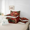 thumbnail image 6 of jejeloiu Christmas Reindeer 7pcs Bedding Comforter Set,Red Berry Xmas Flower Queen Bedding Sets,Happy New Year Queen Sheet Sets For Girl Teens,Super Cozy Room Decor Reversible, 6 of 8