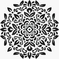 thumbnail image 1 of Printtoo Wooden Rubber Stamp Floral Mandala Pattern Scrap-booking Craft Textile-4 Inch, 1 of 1