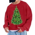 thumbnail image 1 of Sudadera sin capucha para hombre, cuello redondo, deportiva, con estampado de árbol de Navidad, sudadera con capucha, jersey de manga larga, blusa de poliéster para hombre, 1 of 4