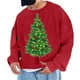 thumbnail image 1 of Sudadera sin capucha para hombre, cuello redondo, deportiva, con estampado de árbol de Navidad, sudadera con capucha, jersey de manga larga, blusa de poliéster para hombre, 1 of 4