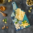 thumbnail image 5 of Ocean Cutting Board, Dreamy Skyline with Clouds over Crystal Water Sea Coast Tropical Island Image, Tempered Glass Cutting and Serving Board, Wine Bottle Shape, Turquoise Aqua, by Ambesonne, 5 of 5