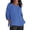 Blue, variant on Long Sleeve Shirts For Women Ladies' Fashionable Casual Cotton And Linen Seven Quarter Sleeve Top Crew Neck 3/4 Sleeve Womens Blouses