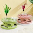 thumbnail image 3 of GloryStar Pets Cat Turntable Puzzle Toys Top Spring Feather Cat Balls Interactive Toys Fun Physical Exerciser For Indoor Cats, 3 of 8