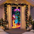 thumbnail image 6 of OEFNTAC Christmas Door Cover Polyester Tapestry Hanging Door Wrap Decoration Easy Install Holiday Party Entryway Merry Christmas Winter Door Decor Foldable Reusable Classroom 35x71in, 6 of 9