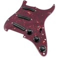 thumbnail image 4 of Musiclily Basic Pre-wired Loaded Standard ST-SSS Pickguard with Ceramic Magnet Dual Hot Rail Pickups Set for Strat Style Electric Guitar, 4Ply Tortoise Shell, 4 of 5