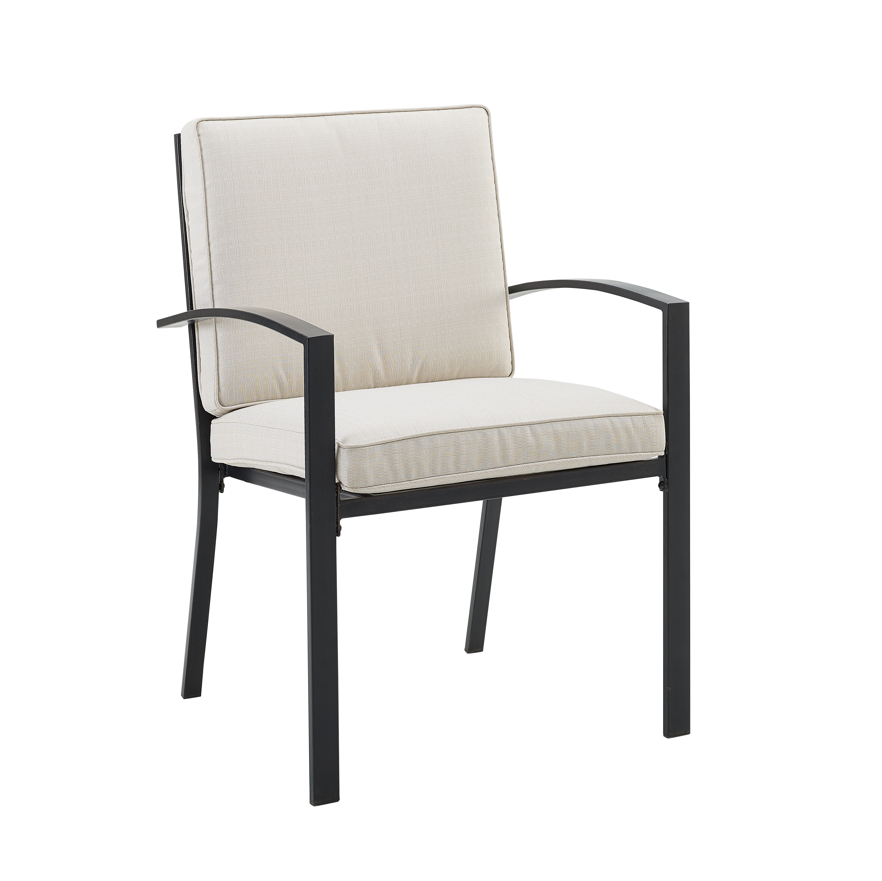 Crosley Furniture Kaplan Fabric Outdoor Dining Chair Set in Oatmeal (Set of 2) - image 3 of 12