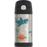 Thermos Stainless Steel Funtainer Water Bottle with Straw, Space Party, 12 Fluid Ounces