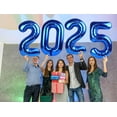 thumbnail image 3 of 40 Inch 2025 Number Balloons, 2025 Balloons, Large Foil Happy New Year Balloons for 2025 New Year Eve Party Supplies, New Years Decorations, Christmas, Graduations, Birthday, Blue, 3 of 10