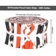 thumbnail image 4 of Soimoi 40Pcs Poker Card Print Cotton Precut Fabrics For Quilting Craft Strips 2.5 inches Jelly Roll - White & Black, 4 of 9