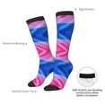thumbnail image 5 of Bisexual Pride Flag Knee High Socks for Women Long Leg Warmers Socks, 5 of 7