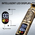 thumbnail image 3 of LARGNER Elite Series 2-in-1 Professional Barber Hair Clippers for Men, Standard Cordless Home Haircut Kit & Beard Trimmer, Vintage Metal, Gold, 3 of 8