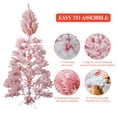 thumbnail image 4 of 6.5 Ft Pre-Lit Artificial Christmas Tree, Slim Profile with 250 Warm White LEDs and 818 Tips, Holiday Christmas Tree for Living Room, Hallway, Office, Festive Decor, 4 of 6