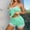 01 Green, variant on Weiqiqre Women Pajama Sets 2 Piece lounge Set Floral Cami and Shorts Set Cute Pjs Lace Trim Sleepwear