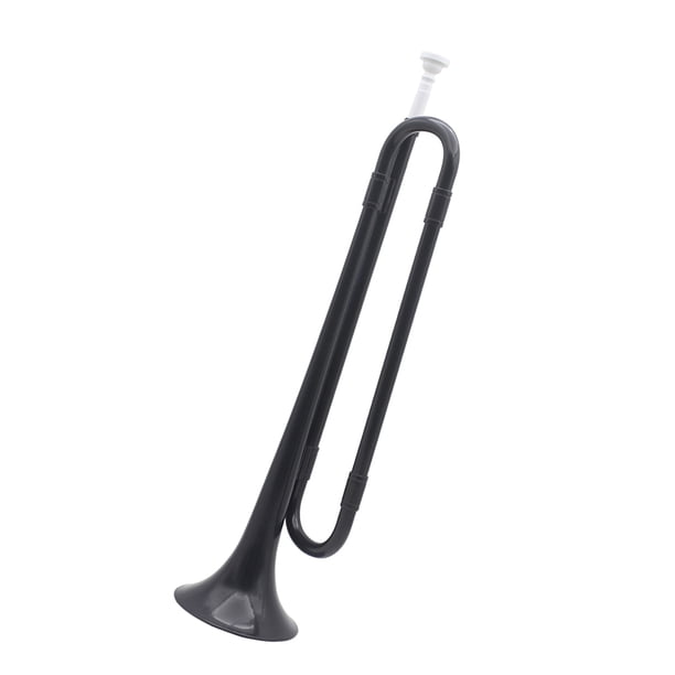 Trompeta B Flat Bugle Trompeta de caballería Plástico ecológico con boquilla para banda para estudiantes de la escuela Meterk Trompeta