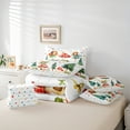 thumbnail image 6 of jejeloiu Fairy Tale Elf 7-Piece Twin Bedding Sets,Red Mushroom Bedding Comforter Set,Green Tropical Botaniocal Pine Sheet Sets For Girl,Microfiber Bedroom Decor Reversible, 6 of 8