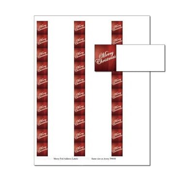 Merry Christmas Script Foil Address Labels - 150/Pack (oalx624)