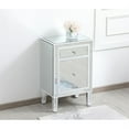thumbnail image 4 of 18 inch mirrored nightstand in white, 4 of 5