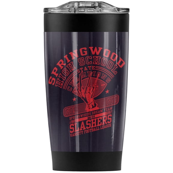 Nightmare On Elm Street High School Slashers Stainless Steel Tumbler 20 oz Coffee Travel Mug/Cup, Vacuum Insulated & Double Wall with Leakproof Sliding Lid | Great for Hot Drinks and Cold Beverages