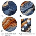 thumbnail image 3 of Designart "Tourmaline Stone in Blue and Orange" Landscapes Framed Wall Art - Traditional Blue Stone Geode Entryway Framed Wall Art, 3 of 6