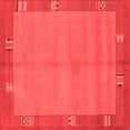 thumbnail image 1 of Ahgly Company Machine Washable Indoor Square Abstract Red Modern Area Rugs, 6' Square, 1 of 4