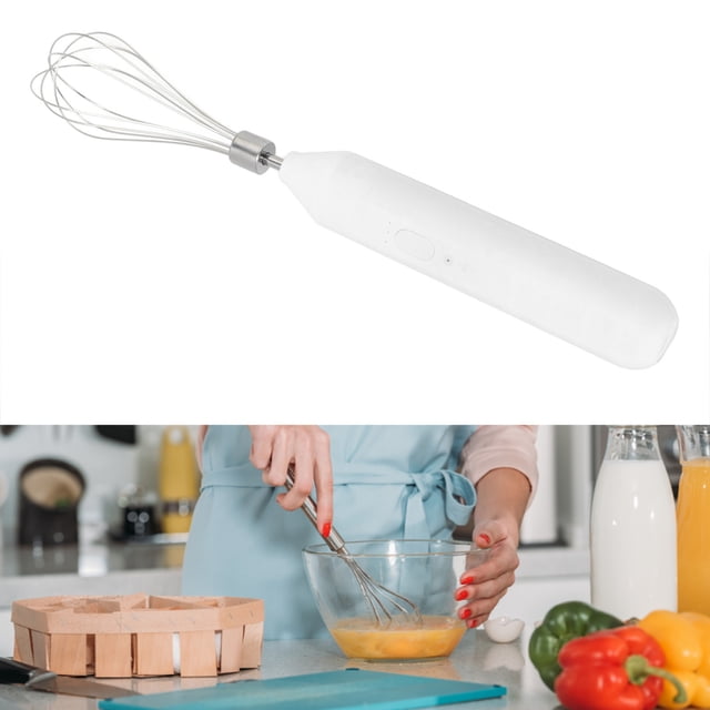 Batidor de Huevos Eléctrico Portátil, Espumador de Leche Recargable Por USB, Mezclador de Bebidas de Acero inoxidable Con 3 Velocidadas, Mezclador de Mano Inalmbrico para