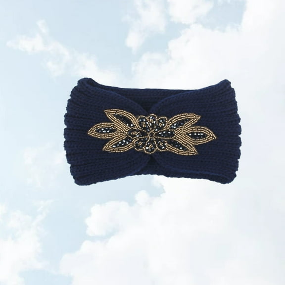 LEORX Minimalist Navy Headwrap Woolen Yarn Hair Hoop for Elegant Hair Decoration