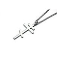 thumbnail image 1 of Vantage Orthodox Cross Pendant Necklace for Men - Christian Symbol Stainless Steel Byzantine Cross Jewelry [GGL] silver, 1 of 5