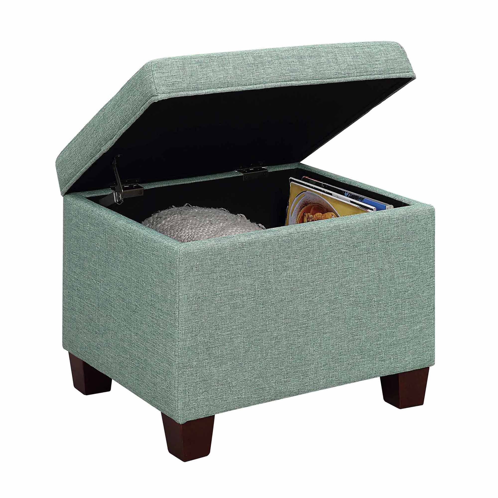 Convenience Concepts Madison Storage Ottoman, Green Fabric