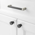 thumbnail image 4 of KOOFIZO 10 Pack Cabinet Knurled Pull - Black Bar with Brushed Nickel Foot Furniture Handle, 5 Inch/128mm Screw Spacing, 4 of 7