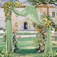 thumbnail image 2 of Cortinas transparentes de gasa con forma de arco para bodas, color verde salvia, para baby shower, fiestas de cumpleaños, decoración navideña, suministros para el hogar, 2 of 5