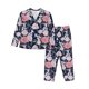 thumbnail image 1 of Balery Rose Flowers Conjunto de Pijama con Estampado para Mujer, Conjunto de Dos Piezas con Manga Larga, Ropa de Dormir Suave con Bolsillos, Pijamas Cómodos-Large, 1 of 7