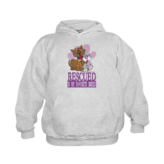 CafePress - Rescued Is My Favorite Breed - Kids Hooded Sweatshirt, Classic Hoodie