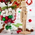 thumbnail image 6 of OUNONA Blank Nutcracker Wood DIY Painting Indoor Space Christmas Decoration 3pcs, 6 of 8