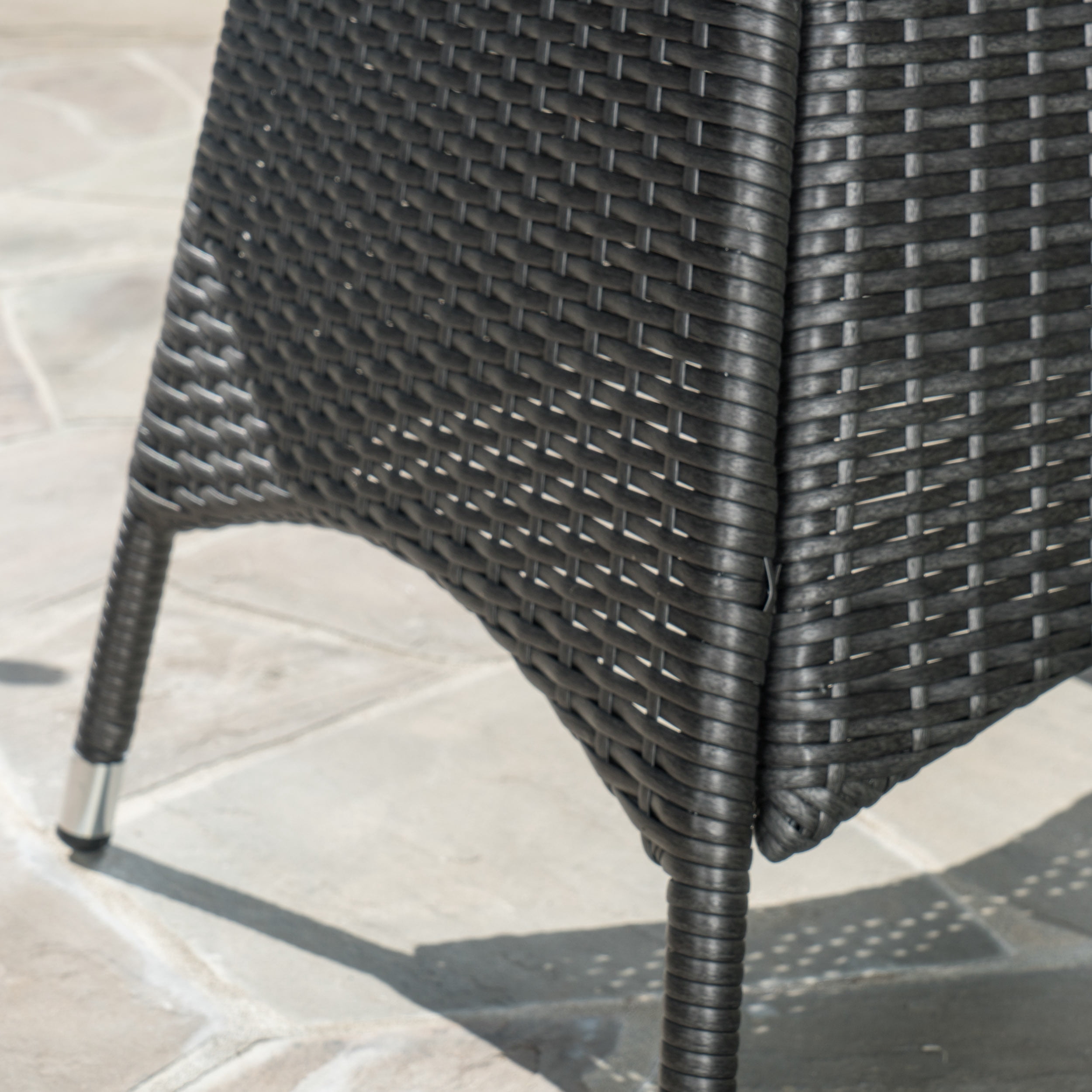 Noble House Ramsey 46.50" Iron Round Outdoor Dining Table, Gray