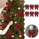 thumbnail image 2 of 6 lazos con agujas Lazos de terciopelo navideños Corona de cinta roja para fiestas navideñas Interior Exterior Bricolaje, 2 of 7