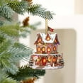 thumbnail image 6 of Christmas Ornaments 3.15inch Christmas Gingerbread House Ornament For Christmas Tree Exquisite Acrylic Gingerbread Hanging Ornaments with Rope Craft Keepsake for Holiday Party New Year Decor, 6 of 7